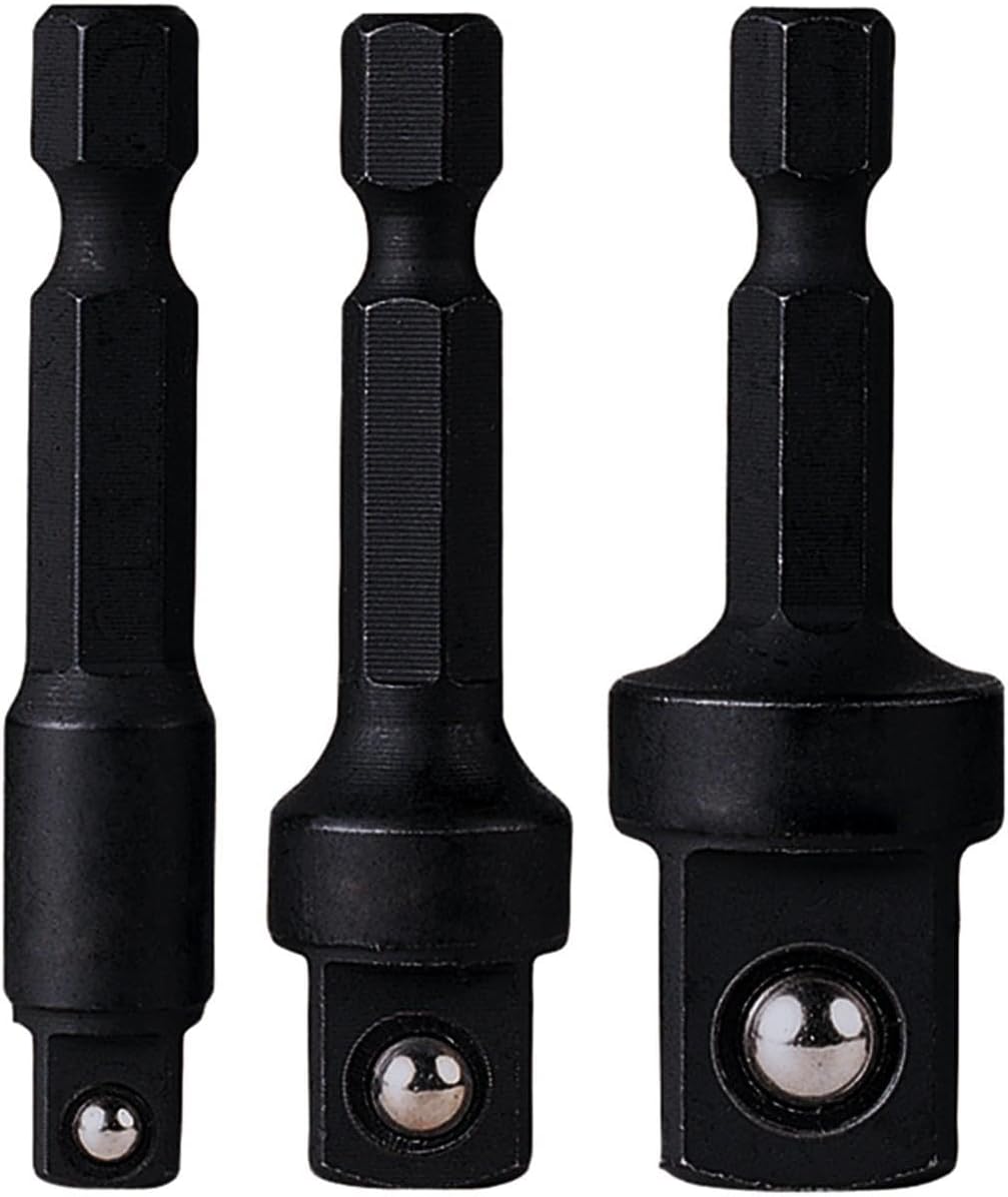 Grey Pneumatic 1403HA 3 Pc. 1/4" Hex To Square Socket Adapter Set
