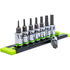 GripEdge GE8ASMHSRPT 8pc 1/4" Dr. Short Metric RPT Hex Driver Set, 1.5mm - 7mm