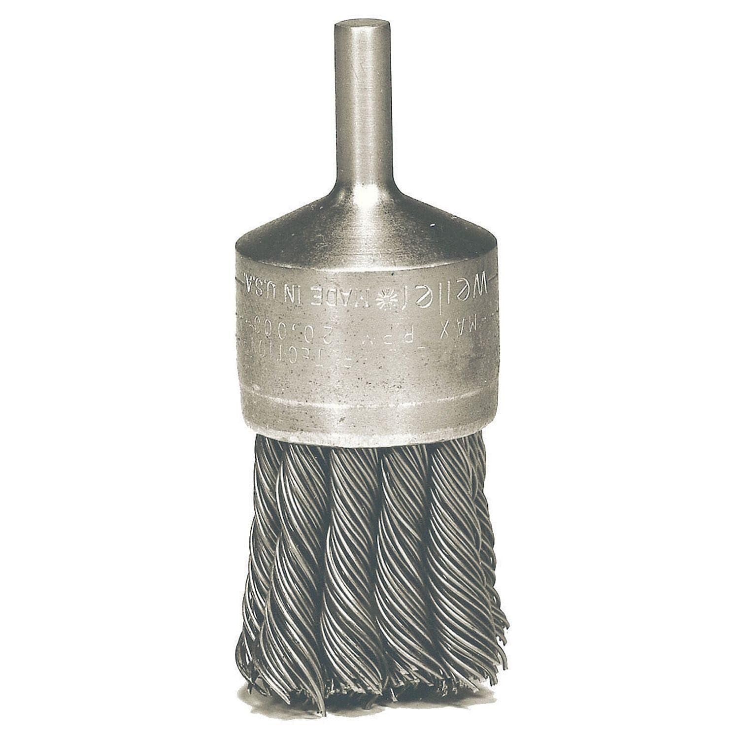 Weiler 10027 1-1/8" KNOT WIRE END BRUSH, .014" STEEL FILL