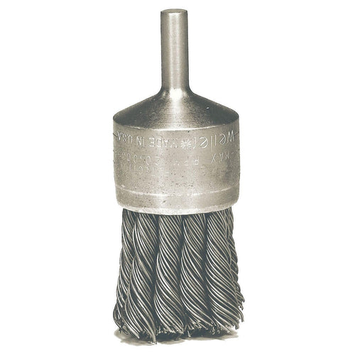 Weiler 10027 1-1/8" KNOT WIRE END BRUSH, .014" STEEL FILL