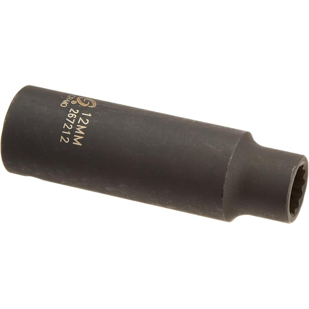 Sunex Tools 267212 1/2 in. Drive 12-mm 12-Point Deep Impact Socket