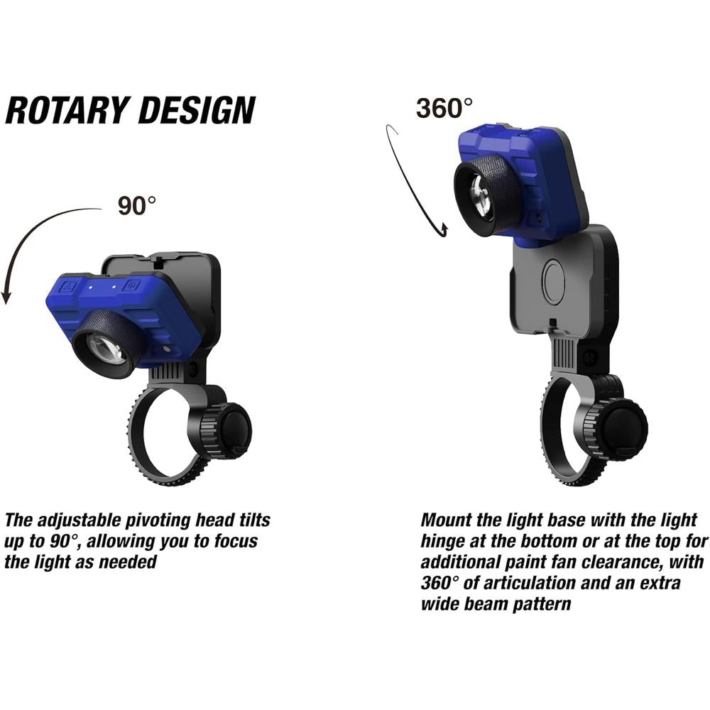 Astro Pneumatique 51SL 500/250 Lumens Pistolet Pulvérisateur Léger Rechargeable Lumière de Correspondance des Couleurs - Cri 95, 4000K