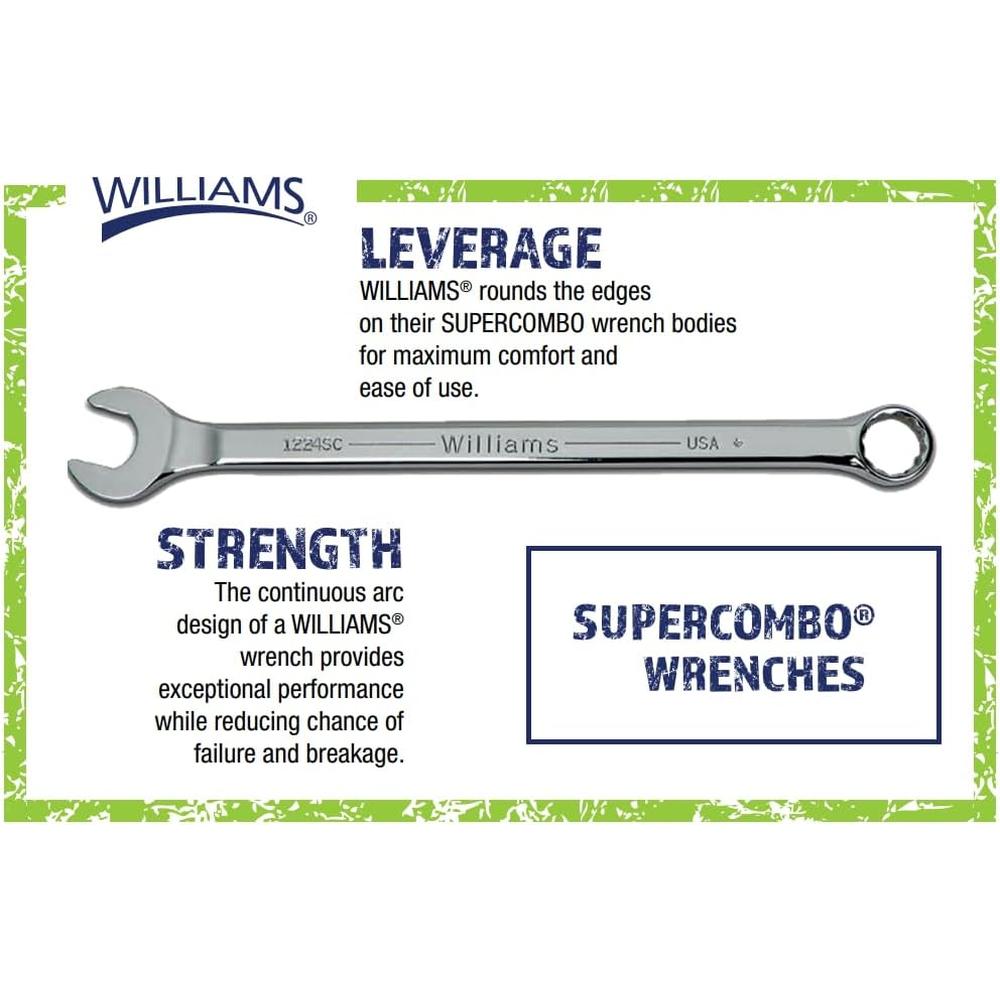 Williams JHW1238SC Super Combo Combination Wrench, 1-3/16"