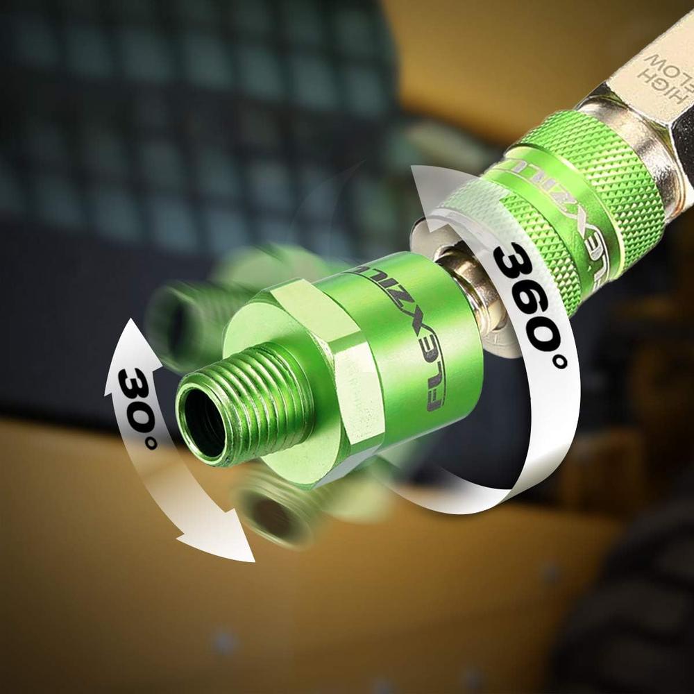 Legacy Manufacturing A53440FZBS Flexzilla Pro High Flow Ball Swivel Plug, 1/4" MNPT, 1/4" Body