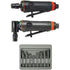 Astro Pneumatic 219 ONYX 3pc Die Grinder Kit W/ 90° Die Grinder, Die Grinder & 8pc Double Cut Carbide Rotary Burr Set