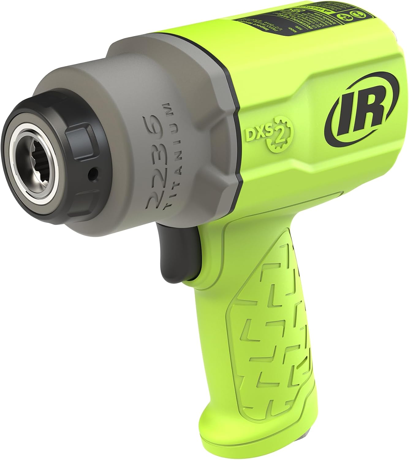 Ingersoll Rand 2236QTIMAX-G Green 1/2" Dr. Std. Anvil Quiet Impact Wrench with DXS Drive Xchange System, 1500 Ft-lb, 7500 RPM