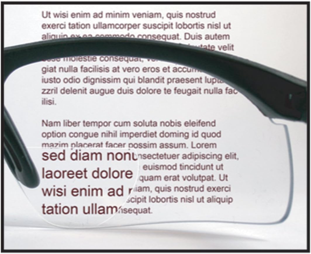 SAS Safety 541-1500 Sidewinder Readers Safety Glasses -Black Frame - Clear 1.5 X Reader Lens - Polybag