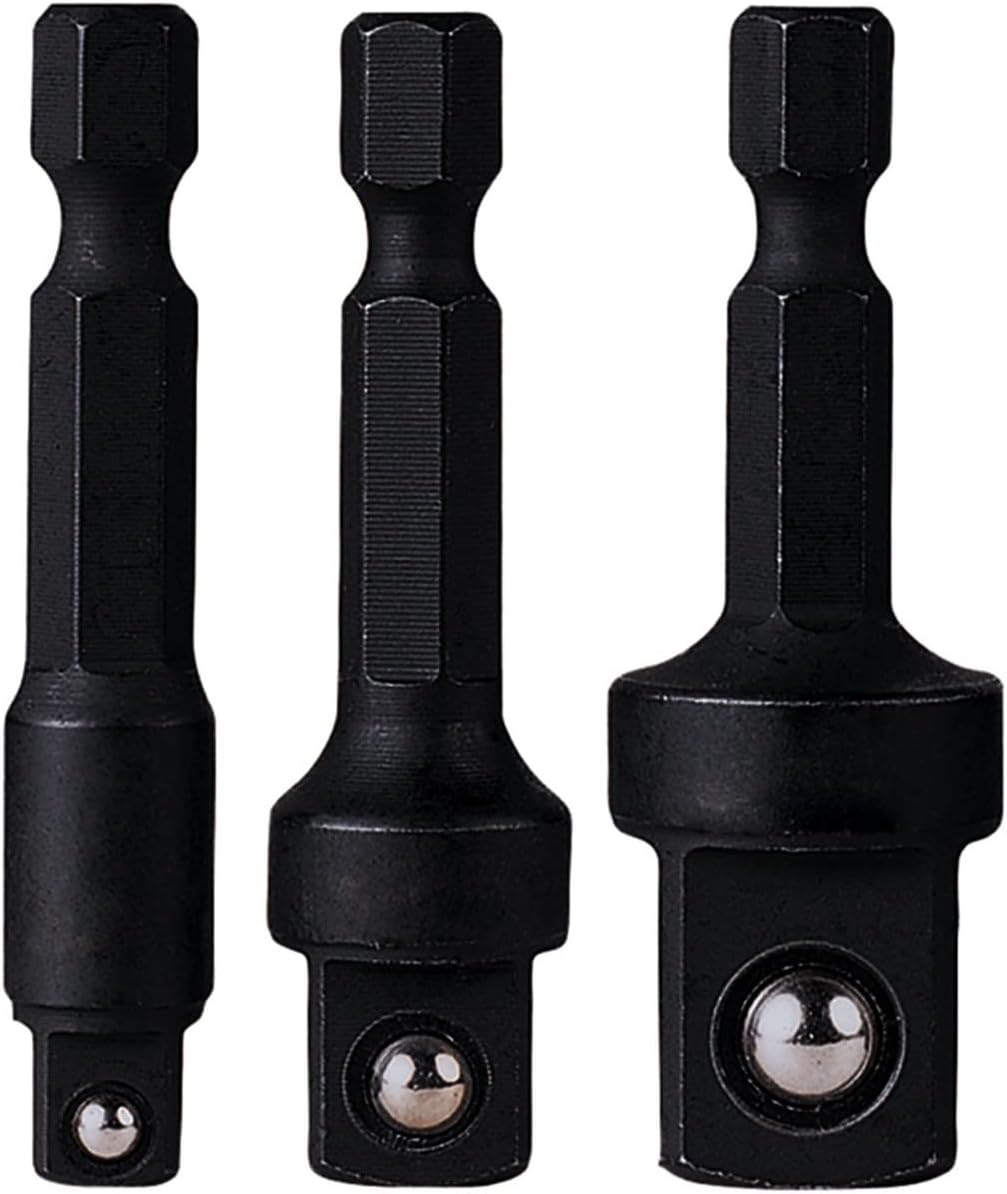 Grey Pneumatic 1403HA 3 Pc. 1/4" Hex To Square Socket Adapter Set