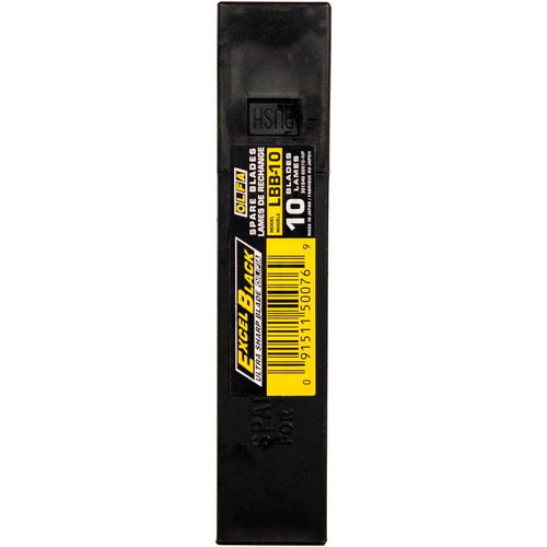 Olfa 9070 LBB-10B 18 mm UltraSharp Black Snap-Off Heavy Duty Blade. Paquet de 10