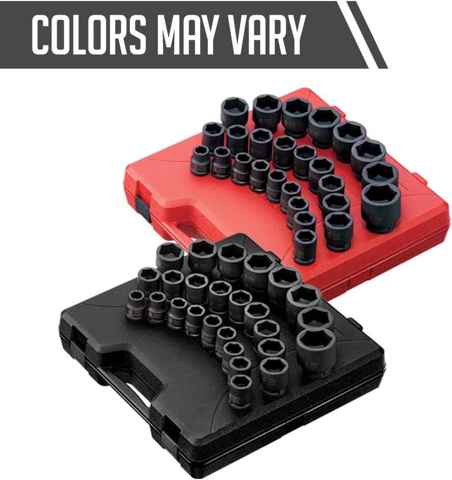 Sunex 4692 3/4-Inch Drive Metric Impact Socket Set, 26-Piece