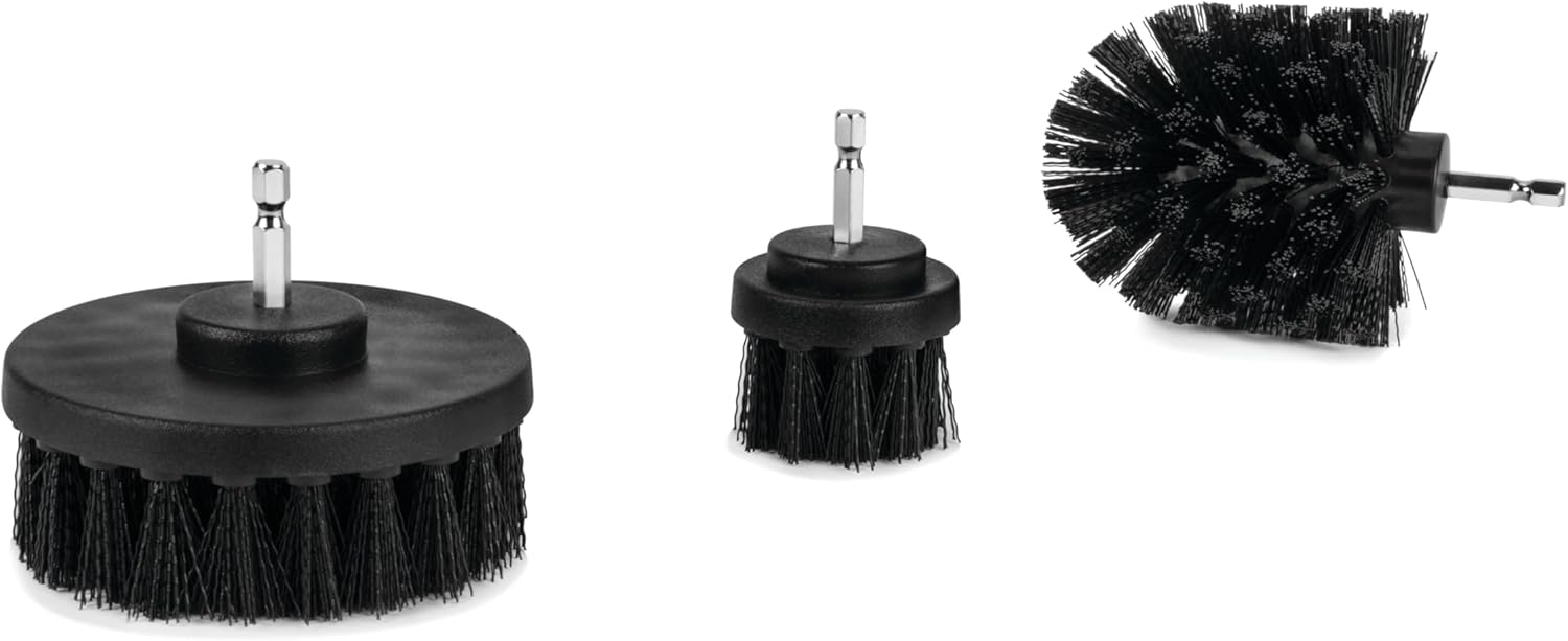 Titan Tools 85163 3pc 1/4" Hex Shank Cleaning Brush Set, 2", 3.5", 4", Max. 1000 RPM