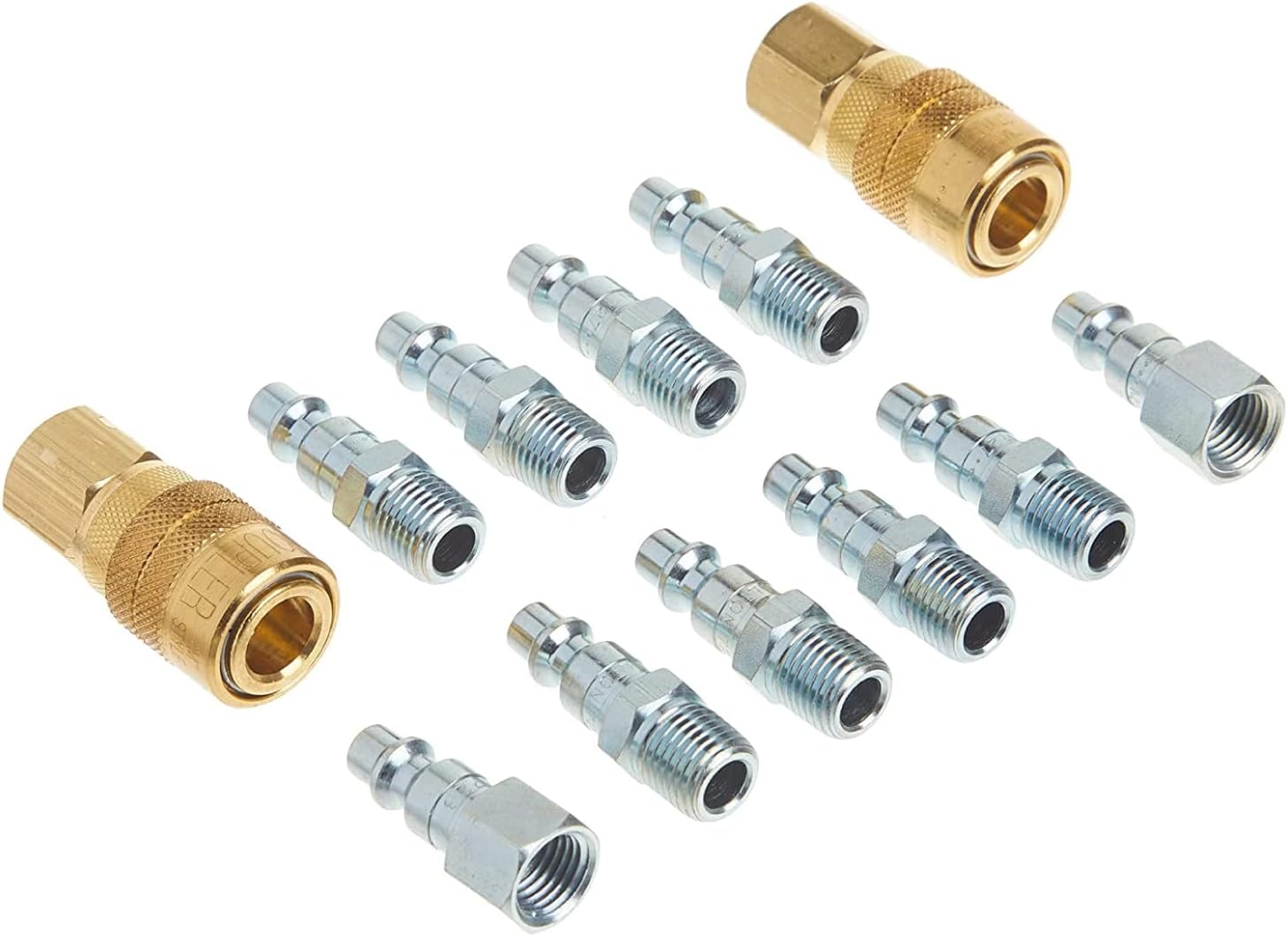 Milton S-210 1/4" NPT M-Style Coupler and Plug Kit, (12-Piece)