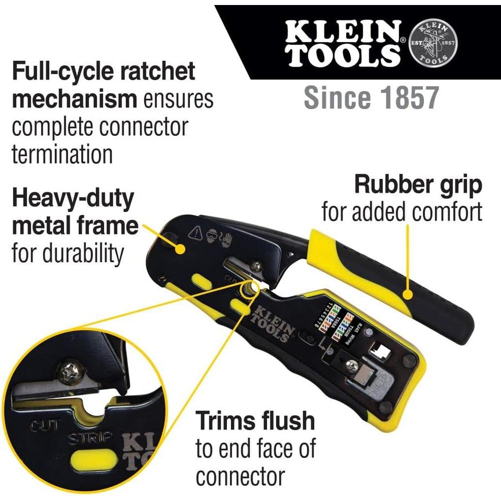 Klein Tools VDV226110 PASS THRU RJ45 CRIMP TOOL