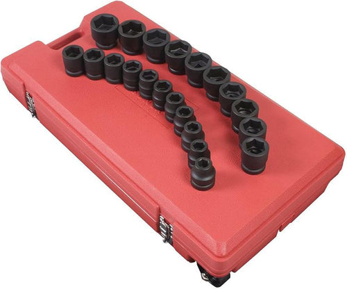 Sunex Tools 5692 21pc 1" Drive Fractional SAE Impact Socket Set (3/4" to 2")