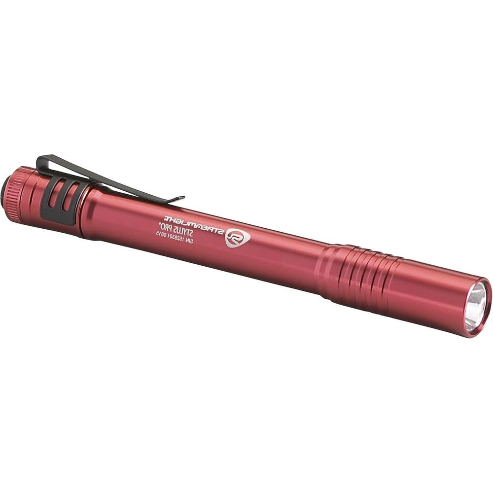 Streamlight 66120 Stylus Pro PenLight avec LED blanche et étui. Rouge - 100 Lumens
