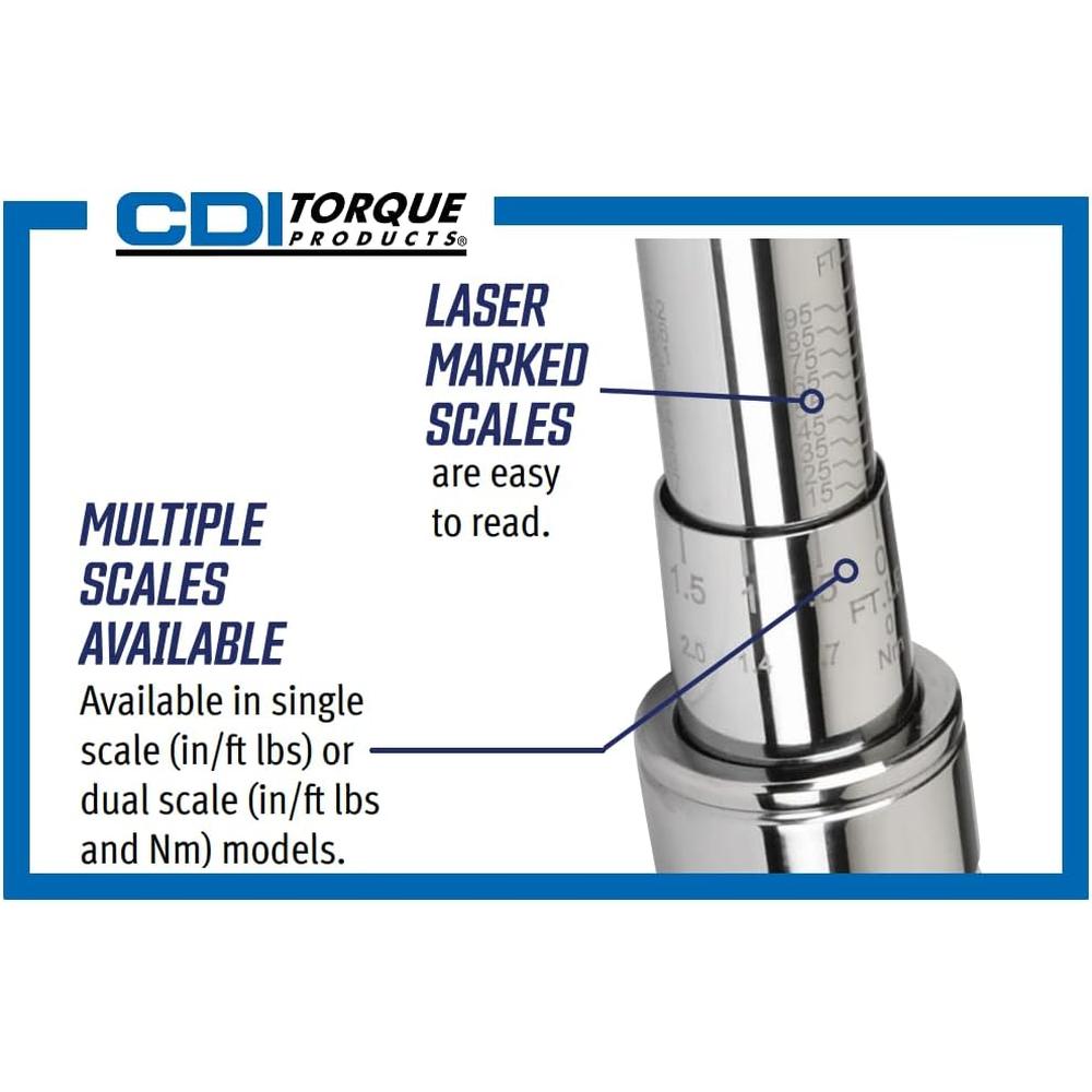 CDI Torque Products  1501MRMH 1/4"Drive Click Torque Wrench 150-Pound Capacity