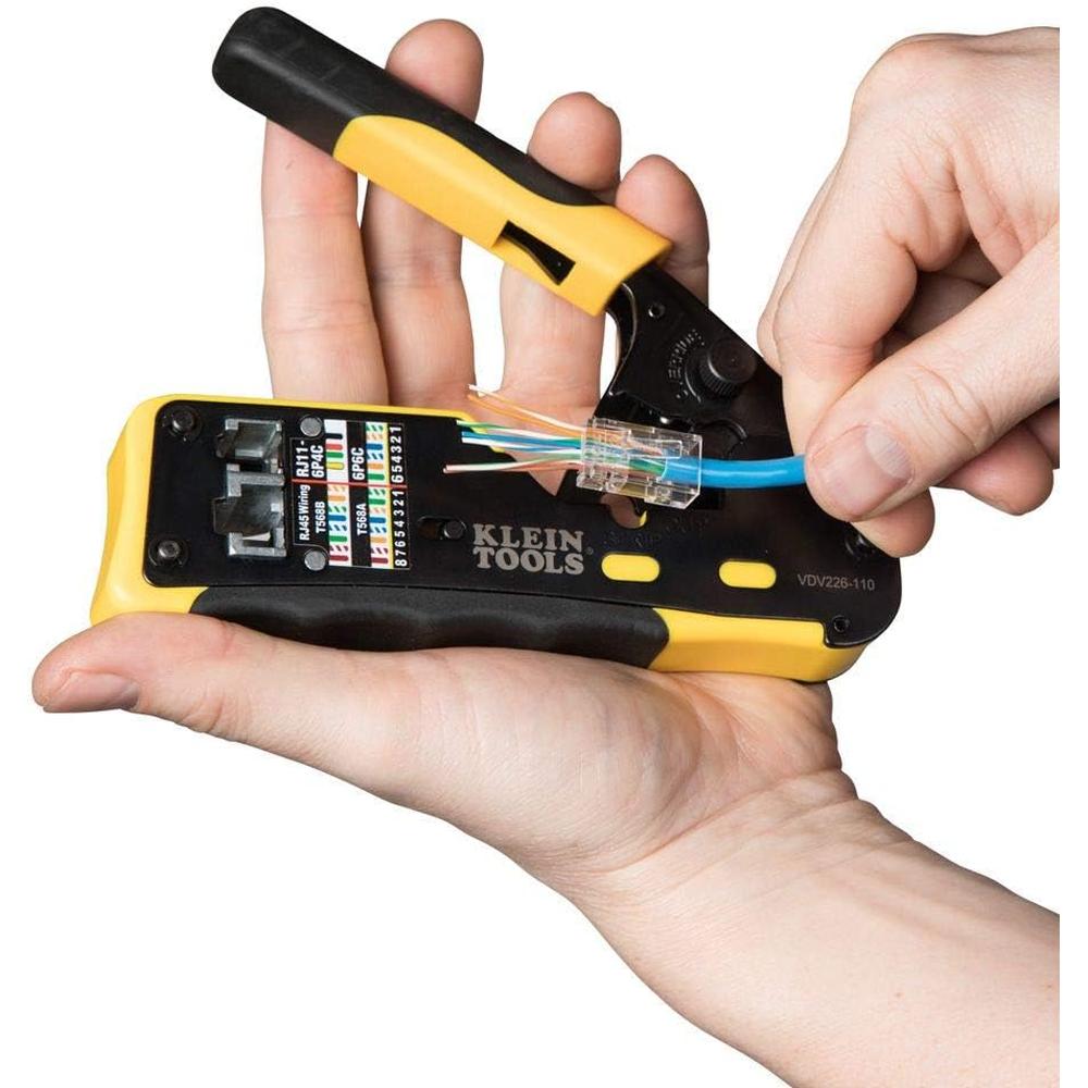 Klein Tools VDV226110 PASS THRU RJ45 CRIMP TOOL