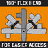 GearWrench 81274T 2 Pc. 1/4" & 3/8" Drive 90-Tooth Locking Flex Head Teardrop Ratchet Set