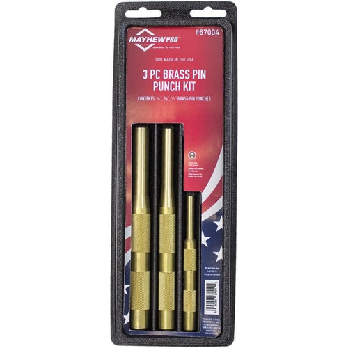 Mayhew Tools 67004 Jeu de 3 chasse-goupilles en laiton