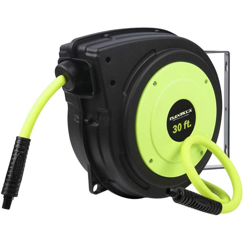 Legacy Manufacturing L8230FZ Flexzilla Enclosed Plastic Retractable Air Hose Reel, 3/8" X 30'