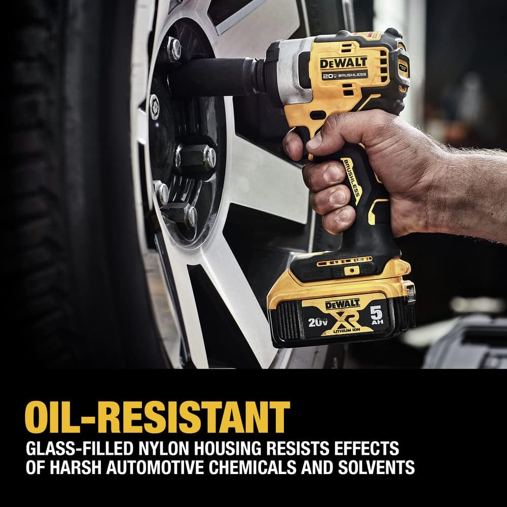 DEWALT DCF911P2 Clé à chocs sans fil 20 V MAX* 1/2 po avec kit d'enclume à anneau de porc