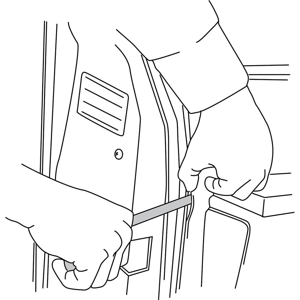 Lisle 35600 Outil de retrait de clip de rembourrage de panneau de porte de 49,9 cm de long, pour clips en plastique et métal.