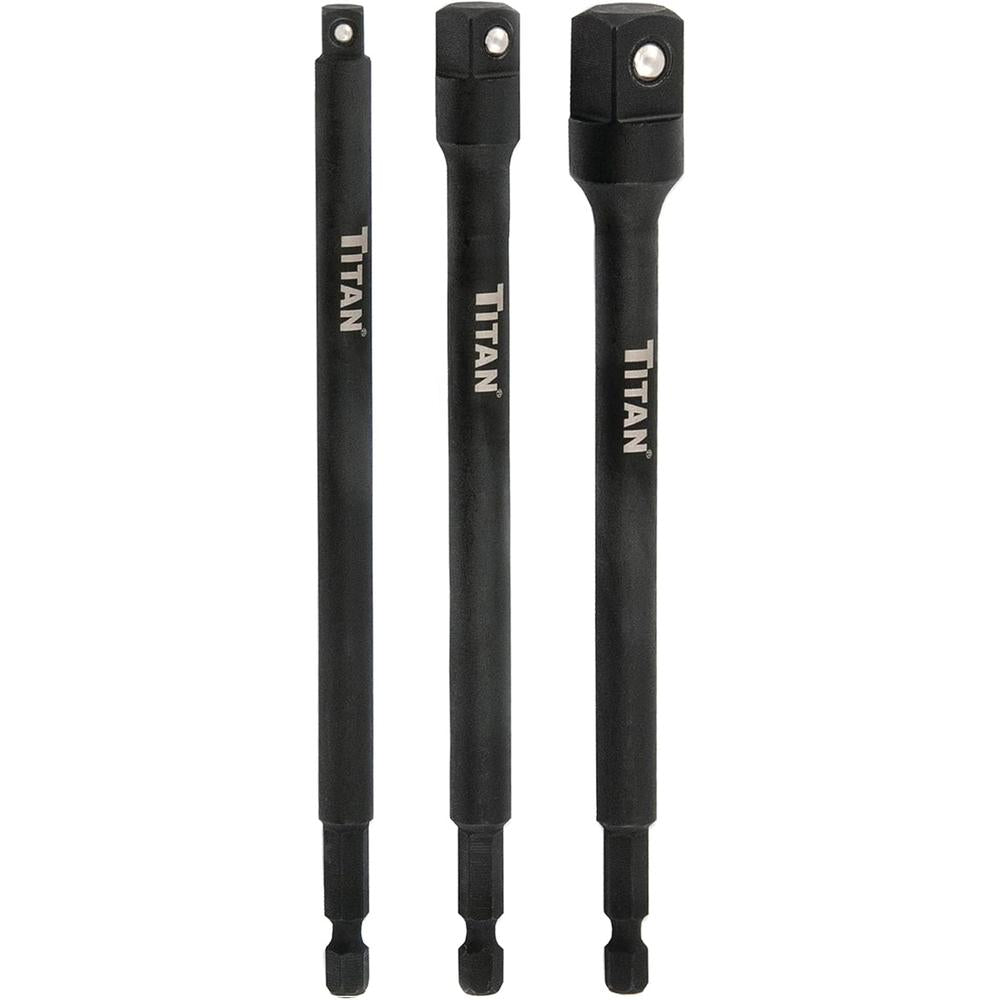 Titan Tools 12086 3 pieces 6 in. Long Socket Adapter Set