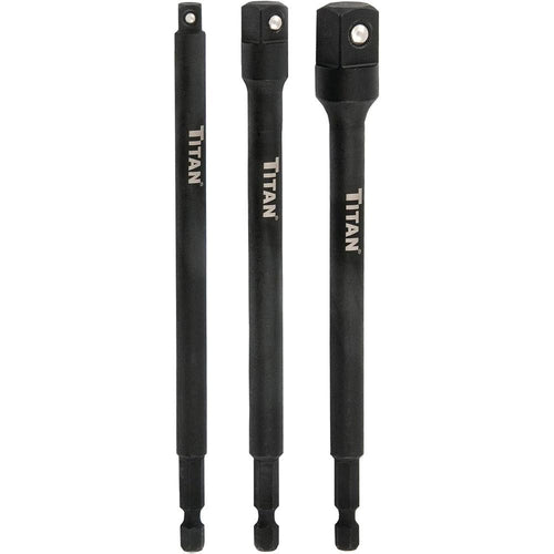 Titan Tools 12086 Jeu d'adaptateurs à douille longue de 3 pièces de 6 po