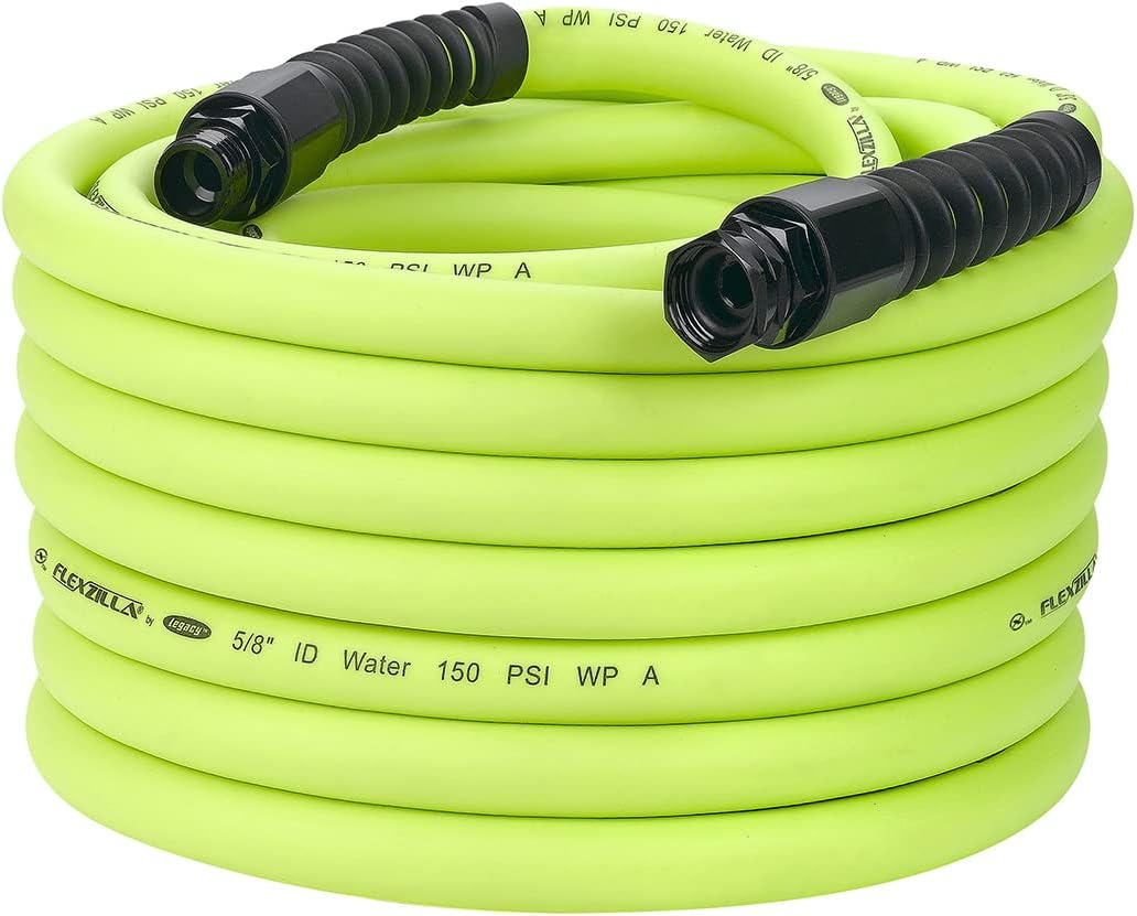 Flexzilla Pro Water Hose with Reusable Fittings. 5/8 in. x 75 ft.. Heavy Duty. Lightweight. Drinking Water Safe  - HFZWP575