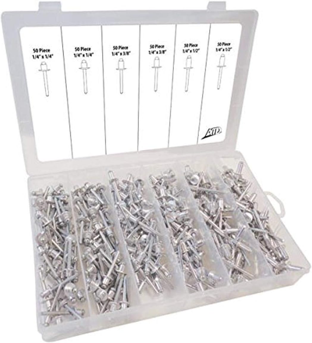 ATD Tools 341 300pc 1/4" RIVET ASST.