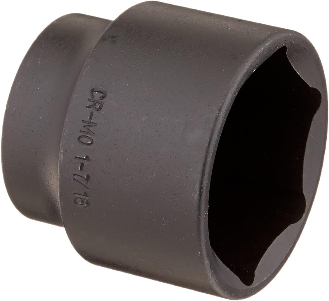 Sunex Tools 246, ½" Drive, 1-7/16" Impact Socket, Cr-Mo Alloy Steel, Radius Corner Design, Chamfered Openings, Dual Size Markings, Meets ANSI Standards