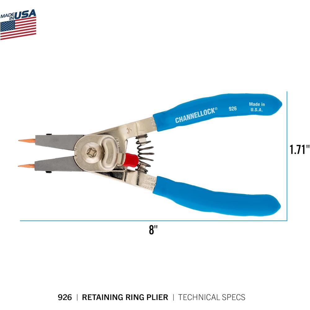 Channellock 926 Pince pour anneau de retenue 6,25"