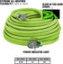 Legacy Manufacturing FZ512935 100 FT. FLEXZILLA PRO EXTENSION CORD, 10/3 SJTW, LIGHTED PLUG, INDOOR/OUTDOOR, ZILLAGREEN, 1875W, 15A