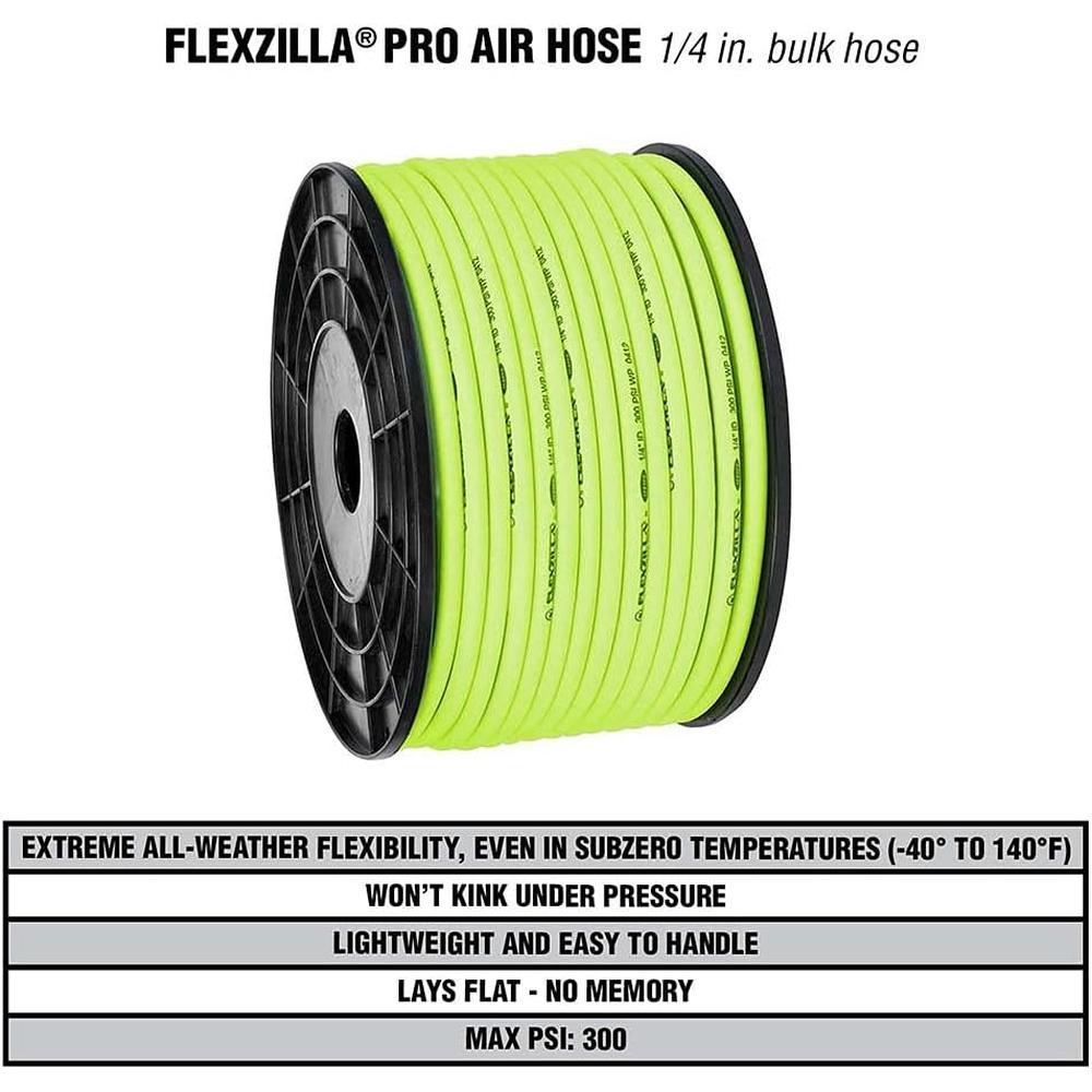 PLASTILINUM Pro Air Hose. Bulk Plastic Spool. 1/4 in. x 250 ft. Heavy Duty. Ligh.