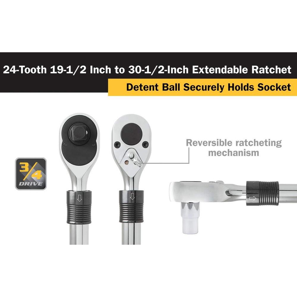 Titan Tools 12072 3/4 po. Clé à cliquet extensible