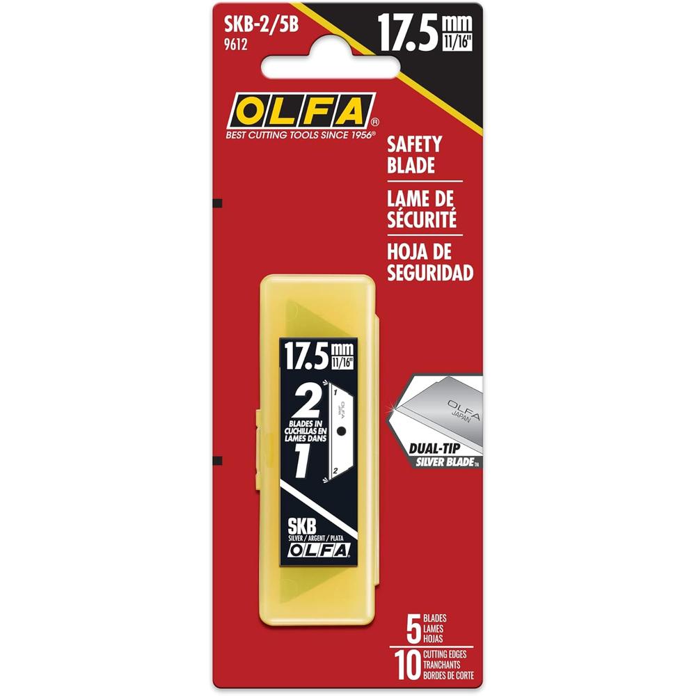 Olfa SKB-2/5B Dual-Edge Safety Blade - 5 Pack