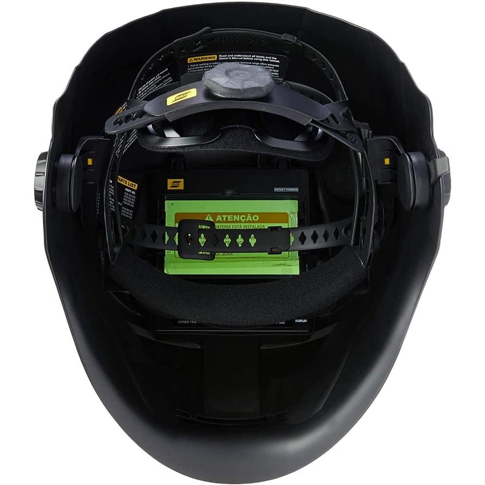 ESAB 0700000800 Casque de soudage Sentinel A50, noir, zone de visualisation de 3,93 x 2,36 po (100 x 60 mm).