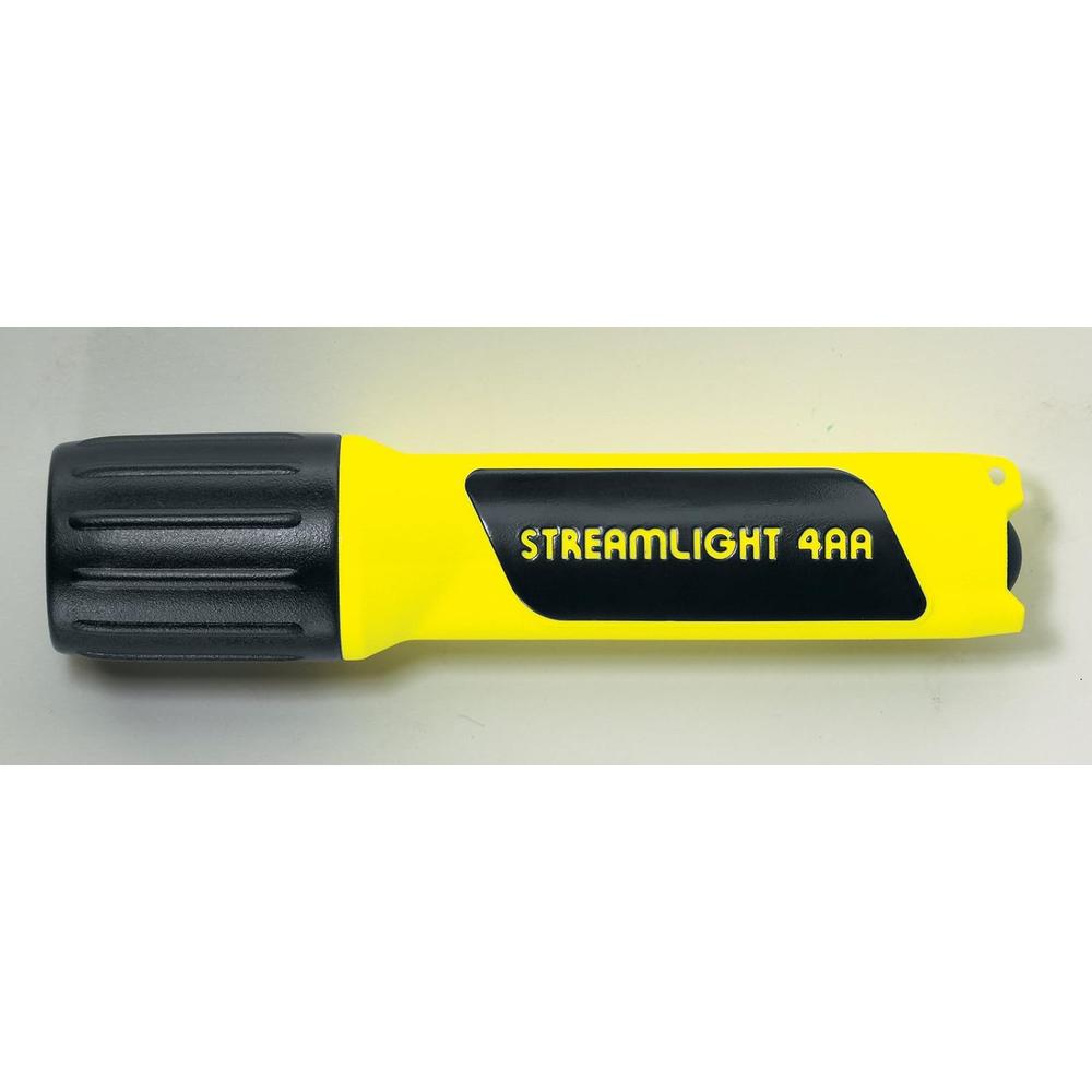 Streamlight 68202 4AA ProPolymer LED, Flashlight with Batteries, Yellow (Clam Pack) - 67 Lumens