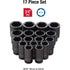 Sunex 4686, 3/4 Inch Drive Deep Impact Socket Set, 17-Piece, Metric, 26mm-44mm, Cr-Mo Alloy Steel, Radius Corner Design, Heavy Duty Storage Case
