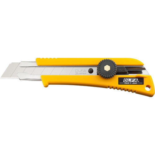 Olfa L-2 18mm Couteau Utilitaire Classique Robuste avec Insert en Caoutchouc