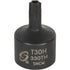 Sunex Tools 330TH 3/8" Dr. T30H Stubby Tamperproof Internal Star Impact Socket