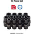 Sunex Tools 2665 13pc 1/2" Dr. Metric Universal Impact Socket Set