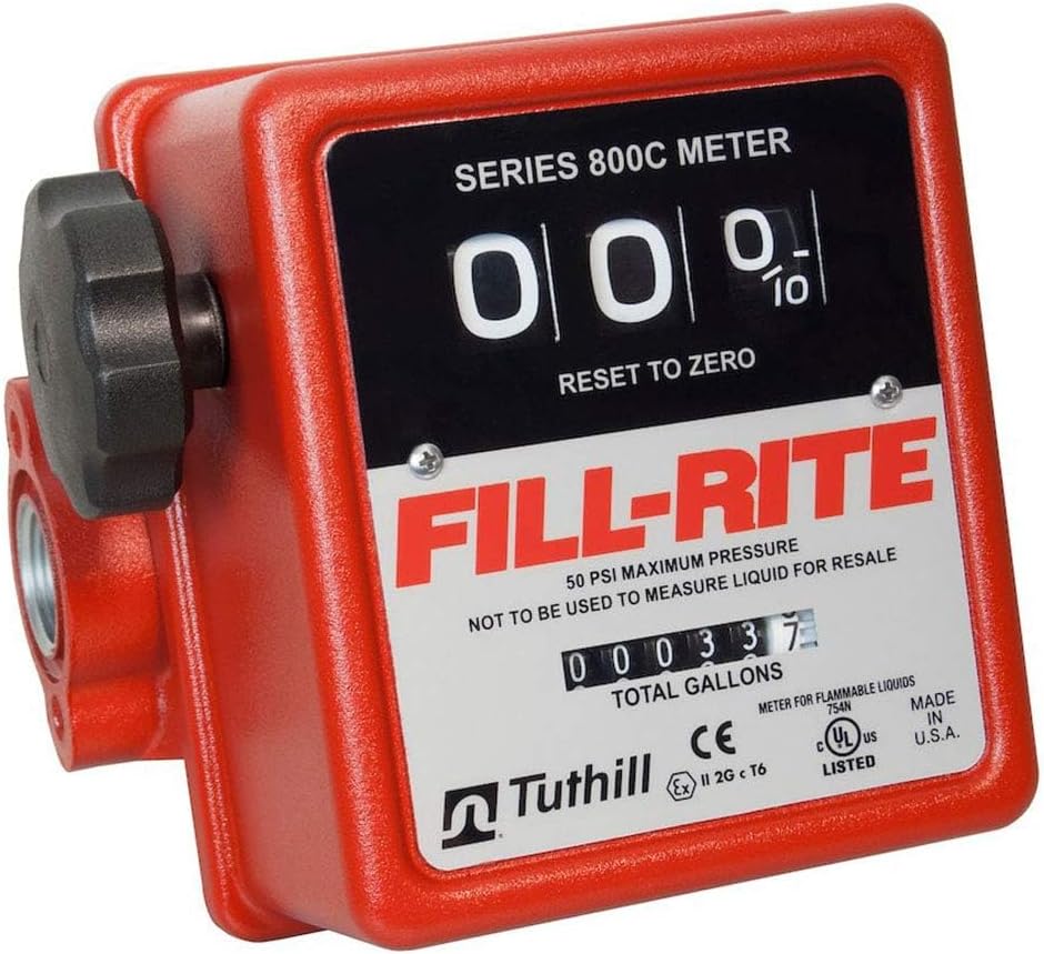 Fill-Rite 807C 3 Wheel Mechanical Meter, 5 to 20 GPM