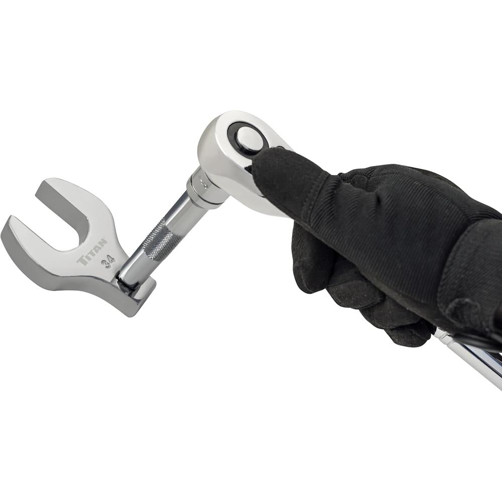 Titan Tools 17670 7pc 1/2" Drive Metric Jumbo Crowfoot Wrench Set, 34mm-46mm