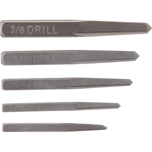 GEARWRENCH 5 Pc. Straight Fluted Screw Extractor Set - 720DD