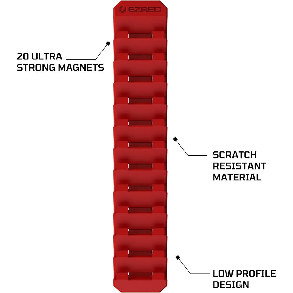 Porte-clé flexible magnétique à 12 fentes EZRED FWR12-R