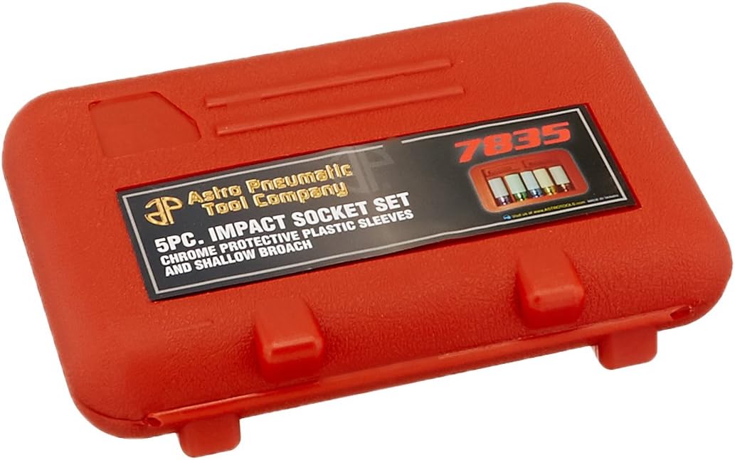 Astro Pneumatic 7835 5pc. Protective Thin Wall Impact Socket Set