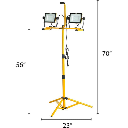 TWIN 84 SMD LED FLOODLIGHTS JOB SITE WORK LIGHT SUPER BRIGHT 10.000 LUMEN W/Tripod LF168ST