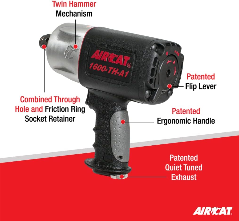AirCat 1600-TH-A1 1" Impact wrench 1600 ft-lbs