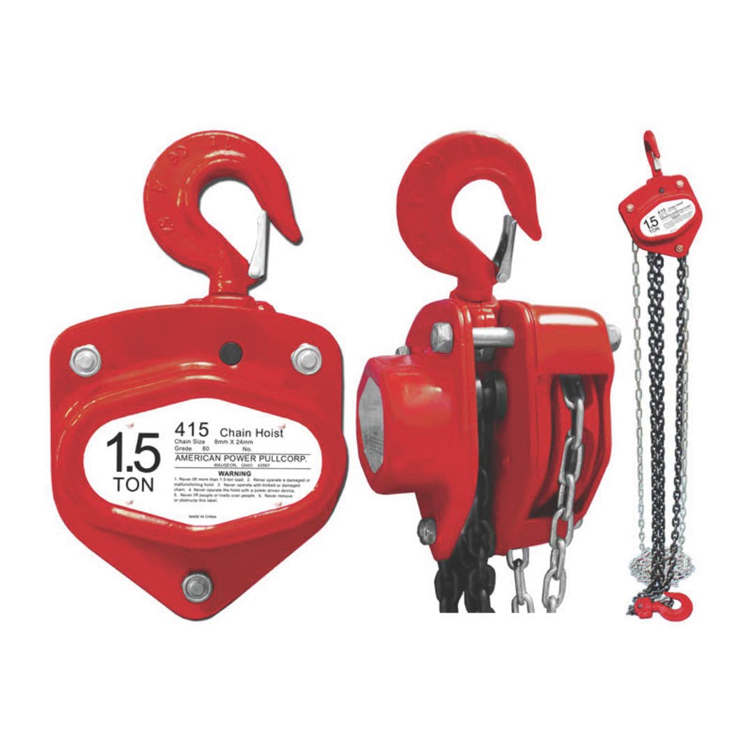 American Power Pull 415 ( 40415 ) 1.5ton 10' 5/16" 8mm 36lbs 400series Chain Hoist